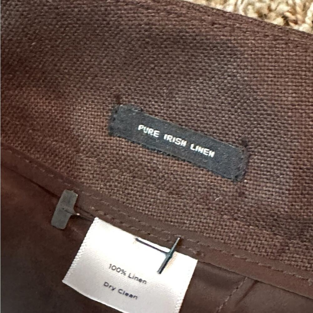 Talbots Brown Women’s 14 Heritage wide leg Pure Irish Linen pant ☘️ 👖 NWT - Picture 13 of 15